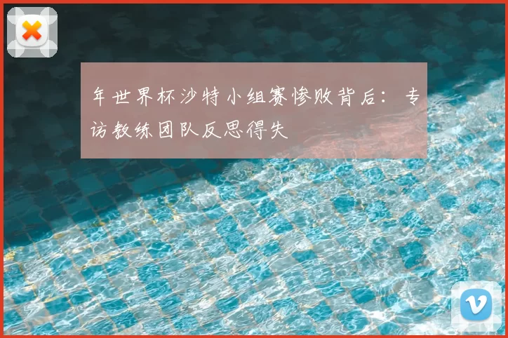 年世界杯沙特小组赛惨败背后:专访教练团队反思得失